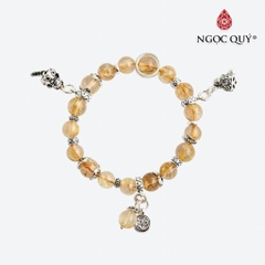 Vòng tay đá Thạch anh tự nhiên phối charm - Mẫu VC0654 - Ngọc Quý