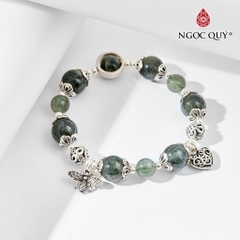Vòng tay đá Thạch anh tự nhiên phối charm - Mẫu VC0655 - Ngọc Quý