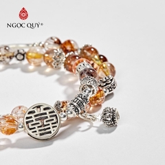 Vòng tay đá Thạch anh ưu linh tự nhiên phối charm - Mẫu VC0656 - Ngọc Quý