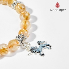 Vòng tay đá Thạch anh tự nhiên phối charm - Mẫu VC0660 - Ngọc Quý