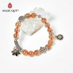 Vòng tay đá Thạch anh tự nhiên phối charm - Mẫu VC0677 - Ngọc Quý