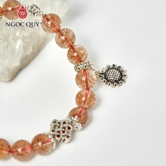 Vòng tay đá Thạch anh tự nhiên phối charm - Mẫu VC0677 - Ngọc Quý