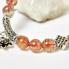 Vòng tay đá Thạch anh tự nhiên phối charm - Mẫu VC0677 - Ngọc Quý