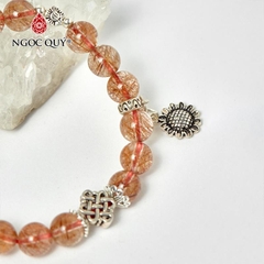 Vòng tay đá Thạch anh tự nhiên phối charm - Mẫu VC0682 - Ngọc Quý
