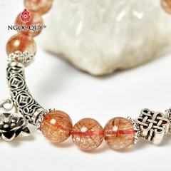 Vòng tay đá Thạch anh tự nhiên phối charm - Mẫu VC0682 - Ngọc Quý