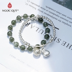 Vòng tay đá Thạch anh tự nhiên phối charm - Mẫu VC0684  - Ngọc Quý