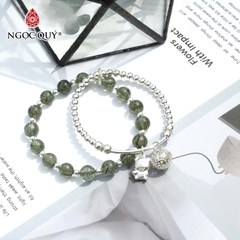 Vòng tay đá Thạch anh tự nhiên phối charm - Mẫu VC0684  - Ngọc Quý