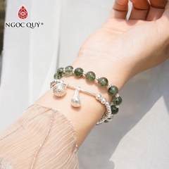 Vòng tay đá Thạch anh tự nhiên phối charm - Mẫu VC0684  - Ngọc Quý