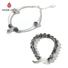 Vòng tay đá Thạch anh tự nhiên phối charm - Mẫu VC0687 - Ngọc Quý