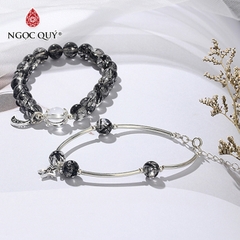 Vòng tay đá Thạch anh tự nhiên phối charm - Mẫu VC0687 - Ngọc Quý