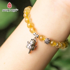 Vòng tay đá Thạch anh tự nhiên phối charm - Mẫu VC0688 - Ngọc Quý
