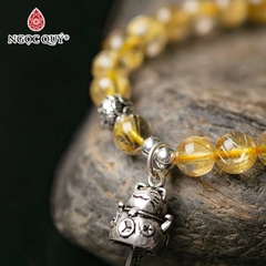 Vòng tay đá Thạch anh tự nhiên phối charm - Mẫu VC0688 - Ngọc Quý