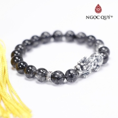 Vòng tay đá Thạch anh tự nhiên phối charm - Mẫu VC0691 - Ngọc Quý