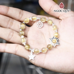 Vòng tay đá Thạch anh tự nhiên phối charm - Mẫu VC0693 - Ngọc Quý