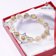 Vòng tay đá Thạch anh tự nhiên phối charm - Mẫu VC0693 - Ngọc Quý