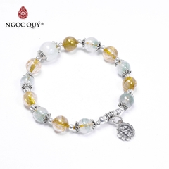 Vòng tay đá Thạch anh tự nhiên phối charm - Mẫu VC0694 - Ngọc Quý