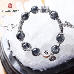 Vòng tay đá Thạch anh tự nhiên phối charm - Mẫu VC0696 - Ngọc Quý