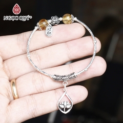 Vòng tay đá Thạch anh tự nhiên phối charm - Mẫu VC0699 - Ngọc Quý