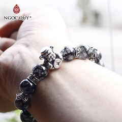 Vòng tay đá Thạch anh tự nhiên phối charm - Mẫu VC0700 - Ngọc Quý