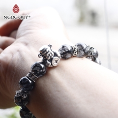 Vòng tay đá Thạch anh tự nhiên phối charm - Mẫu VC0700 - Ngọc Quý