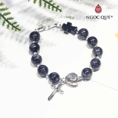 Vòng tay đá Thạch anh tự nhiên phối charm - Mẫu VC0701 - Ngọc Quý