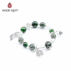Vòng tay đá Thạch anh tự nhiên phối charm - Mẫu VC0710 - Ngọc Quý