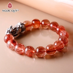 Vòng tay đá Thạch anh tự nhiên phối charm - Mẫu VC0720 - Ngọc Quý