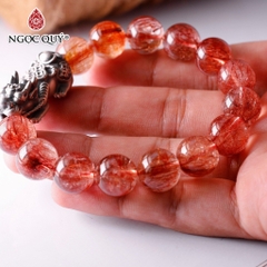 Vòng tay đá Thạch anh tự nhiên phối charm - Mẫu VC0720 - Ngọc Quý