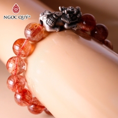 Vòng tay đá Thạch anh tự nhiên phối charm - Mẫu VC0720 - Ngọc Quý