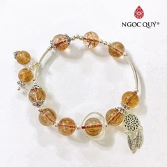 Vòng tay đá Thạch anh tự nhiên phối charm - Mẫu VC0722 - Ngọc Quý