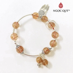 Vòng tay đá Thạch anh tự nhiên phối charm - Mẫu VC0722 - Ngọc Quý