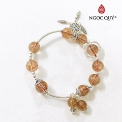 Vòng tay đá Thạch anh tự nhiên phối charm - Mẫu VC0722 - Ngọc Quý