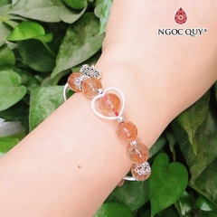 Vòng tay đá Thạch anh tự nhiên phối charm - Mẫu VC0722 - Ngọc Quý