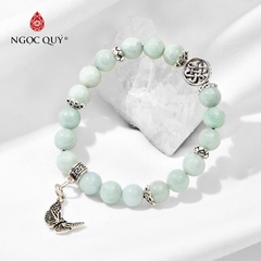 Vòng tay đá Cẩm thạch tự nhiên phối charm - Mẫu VC0724 - Ngọc Quý