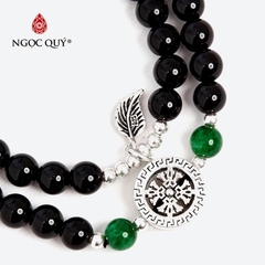 Vòng tay đá Obsidian tự nhiên phối charm - Mẫu VC0732 - Ngọc Quý