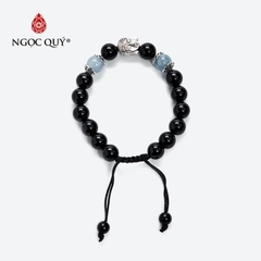 Vòng tay đá Obsidian tự nhiên phối charm - Mẫu VC0733 - Ngọc Quý