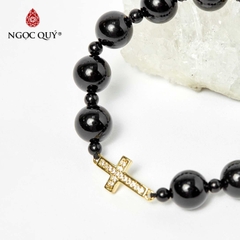 Vòng tay đá Obsidian tự nhiên phối charm - Mẫu VC0738 - Ngọc Quý