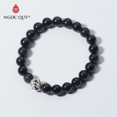 Vòng tay đá Obsidian tự nhiên phối charm - Mẫu VC0741 - Ngọc Quý