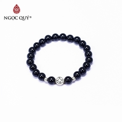 Vòng tay đá Obsidian tự nhiên phối charm - Mẫu VC0742 - Ngọc Quý