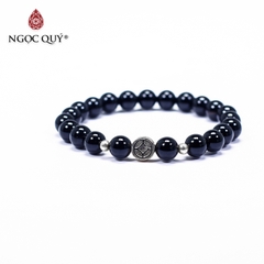 Vòng tay đá Obsidian tự nhiên phối charm - Mẫu VC0742 - Ngọc Quý