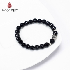 Vòng tay đá Obsidian tự nhiên phối charm - Mẫu VC0742 - Ngọc Quý