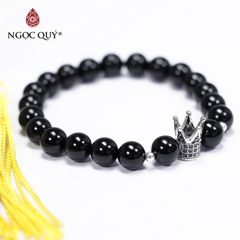Vòng tay đá Obsidian tự nhiên phối charm - Mẫu VC0743 - Ngọc Quý