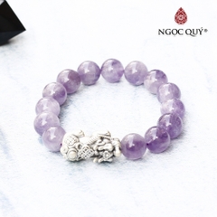 Vòng tay đá Thạch anh tự nhiên phối charm - Mẫu VC0749 - Ngọc Quý