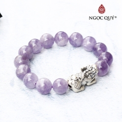 Vòng tay đá Thạch anh tự nhiên phối charm - Mẫu VC0749 - Ngọc Quý