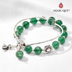Vòng tay đá Thạch anh tự nhiên phối charm - Mẫu VC0755 - Ngọc Quý