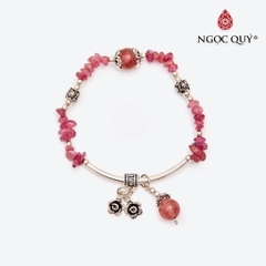 Vòng tay đá Thạch anh tự nhiên phối charm - Mẫu VC0756 - Ngọc Quý