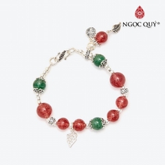 Vòng tay đá Thạch anh tự nhiên phối charm - Mẫu VC0759 - Ngọc Quý