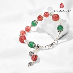 Vòng tay đá Thạch anh tự nhiên phối charm - Mẫu VC0759 - Ngọc Quý