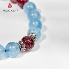 Vòng tay đá Thạch anh tự nhiên phối charm - Mẫu VC0762 - Ngọc Quý