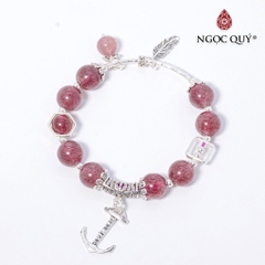 Vòng tay đá Thạch anh tự nhiên phối charm - Mẫu VC0764 - Ngọc Quý